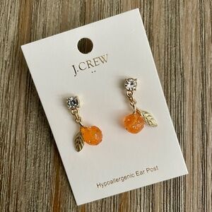 NWT J.Crew Orange Drop Earrings